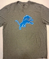 Detroit Lions Men's 47 Brand Heathered Grey Triblend Tshirt with Weathered Lion