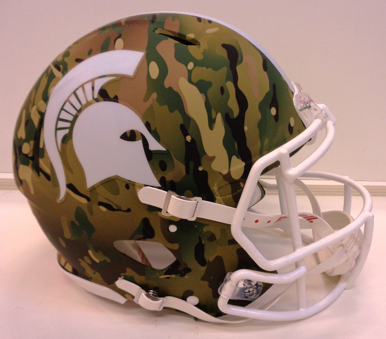 Michigan State University Riddell Full Size Camo Alternate Speed Authentic  Helmet - Detroit City Sports