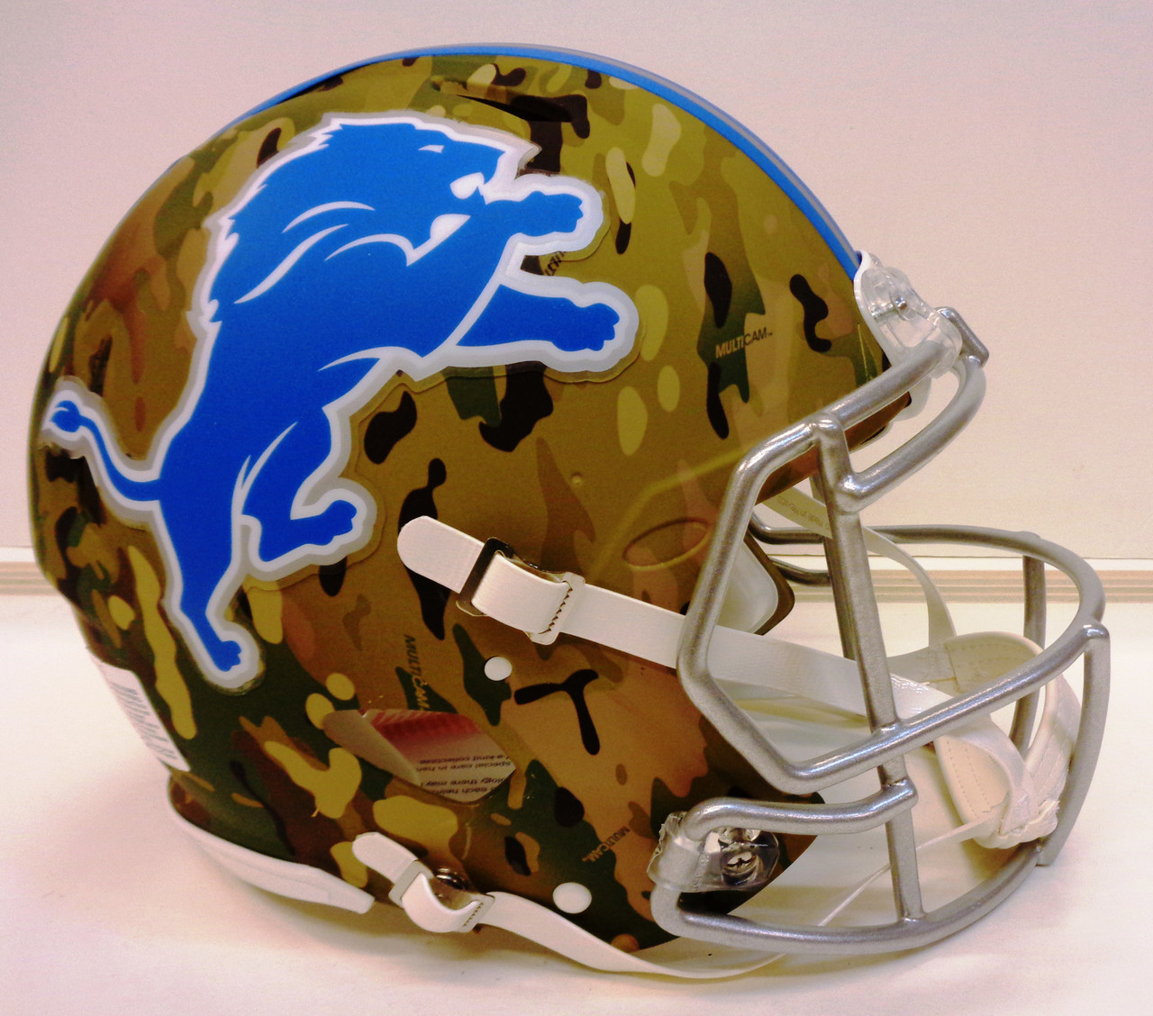 Detroit Lions Riddell Full Size Camo Alternate Speed Authentic Helmet Detroit City Sports