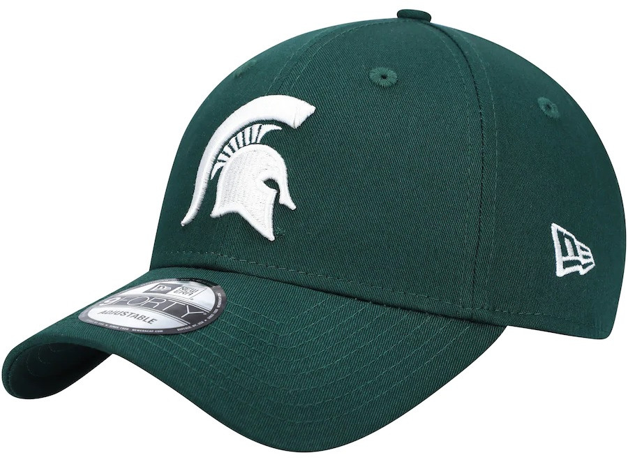 Michigan State University New Era Green The League Logo 9FORTY Adjustable  Hat - Detroit City Sports