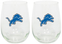 Detroit Lions Boelter Brands 16oz Stemless Wine Glass Set - 2 Pack