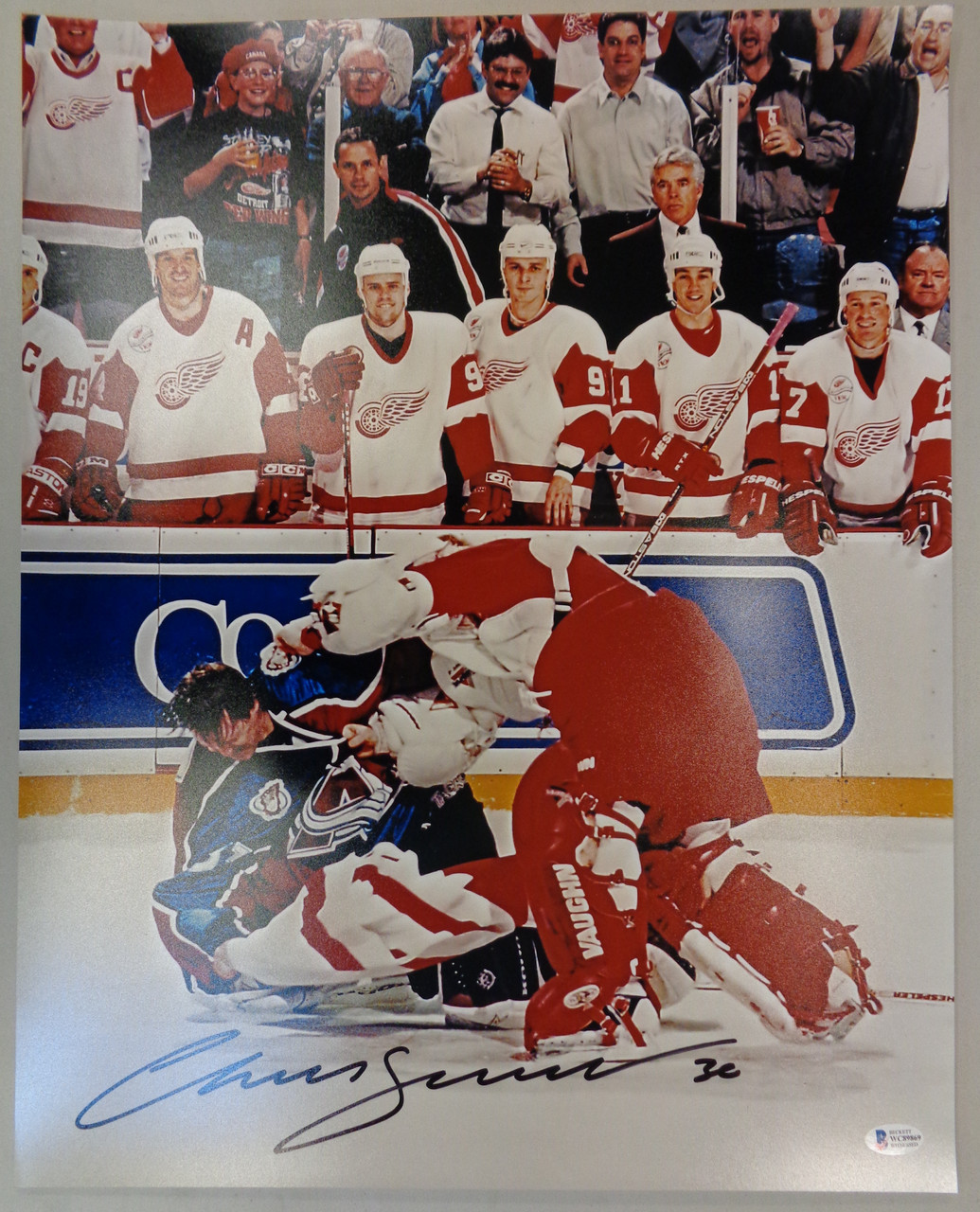 Chris Osgood Signed 1995/96 Pinnaclue Summit Card #122 Detroit Red Wings