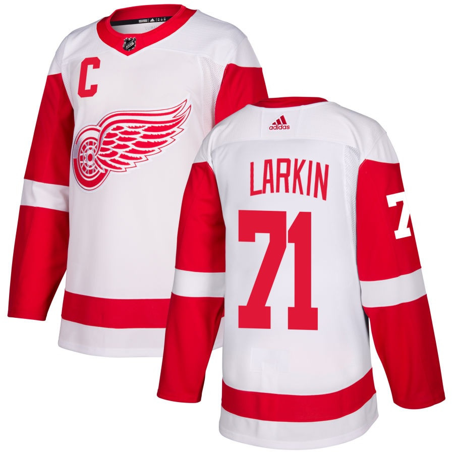 Master diploma stropdas cowboy Detroit Red Wings Adidas Authentic White Jersey - Larkin #71 with Captain  'C' - Detroit City Sports