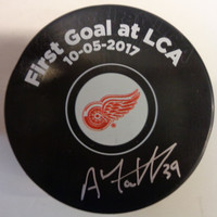 Anthony Mantha Autographed Detroit Red Wings Souvenir Puck with Screen Printing
