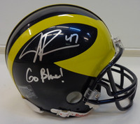 Jake Ryan Autographed University of Michigan Mini Helmet w/ "Go Blue!"