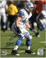 Zack Follett Autographed Detroit Lions 8x10 Photo w/ "Pain Train"