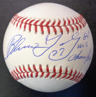 Barbaro Garbey Autographed  Official Major League Baseball w/ "84 WS Champs"