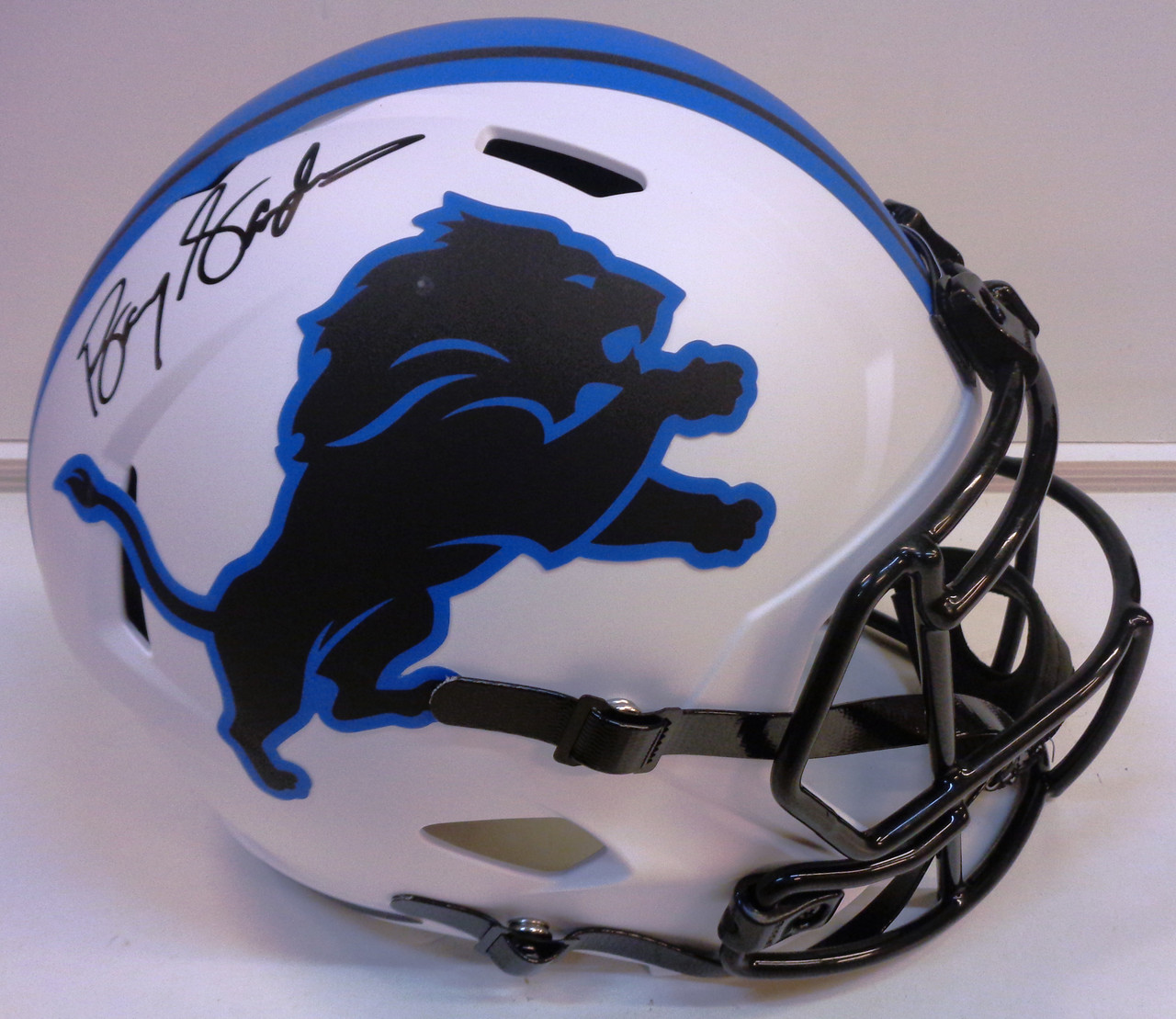 Barry Sanders Signed Autographed Detroit Lions Replica Full Size Helmet TRISTAR COA 