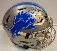 Calvin Johnson Autographed Detroit Lions Full Size Authentic Speedflex Helmet w/ "HOF 21"