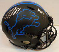 Calvin Johnson Autographed Detroit Lions Full Size Authentic Eclipse Helmet w/ "HOF 21"