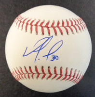 Nomar Mazara Autographed Baseball - Official Major League Ball