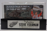 Steve Yzerman Autographed Joe Louis Arena Brick with Case