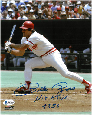 CLASSIC YOUNG PETE ROSE ALLTIME HITS KING AT BAT PORTRAIT REDS  8x10 