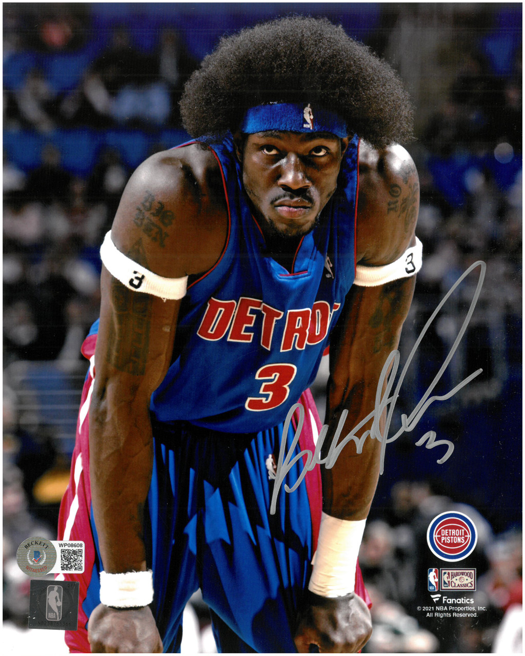 Ben Wallace Signed Pistons Jersey