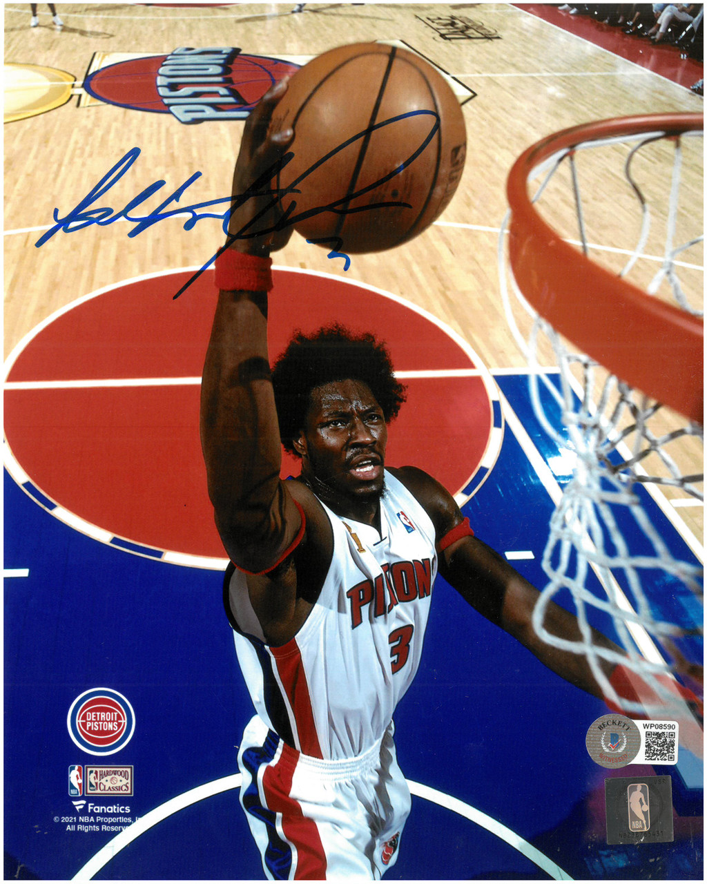 Ben Wallace Autographed Detroit Pistons 8x10 Photo #5 - Detroit City Sports