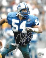 Chris Spielman Autographed 8x10 Photo #3 - Blue Jersey