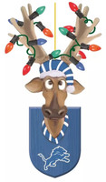 Detroit Lions Resin Reindeer Ornament