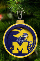 University of Michigan 3D Logo Ornament