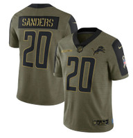 Barry Sanders Autographed 2021 Salute to Service Jersey (Pre-Order)