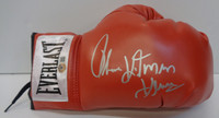 Tommy Hearns Autographed Red Everlast Synthetic Leather Boxing Glove