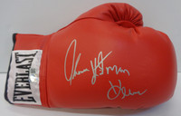 Tommy Hearns Autographed Red Everlast Leather Boxing Glove