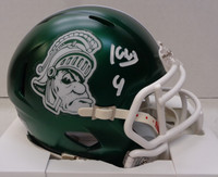 Kenneth Walker III Autographed Michigan State University Riddell Gruff Mini Football Helmet
