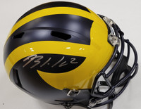 Blake Corum Autographed University of Michigan Riddell Replica Speed Football Helmet