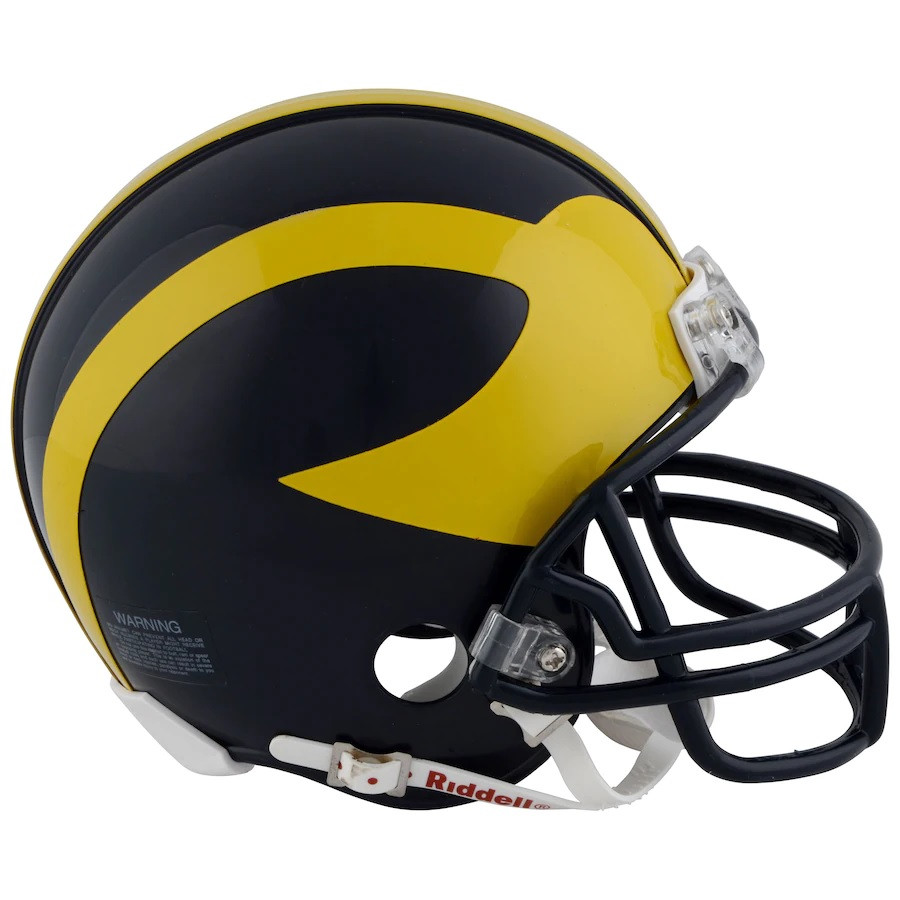 Tom Brady Signed Michigan Wolverines Riddell Speed Mini Helmet