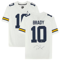 Tom Brady Autographed University of Michigan White Game Jersey