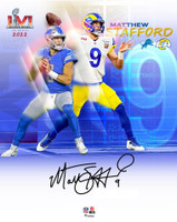 Matthew Stafford Detroit Lions & Los Angeles Rams Autographed Super Bowl LVI Collage 16x20