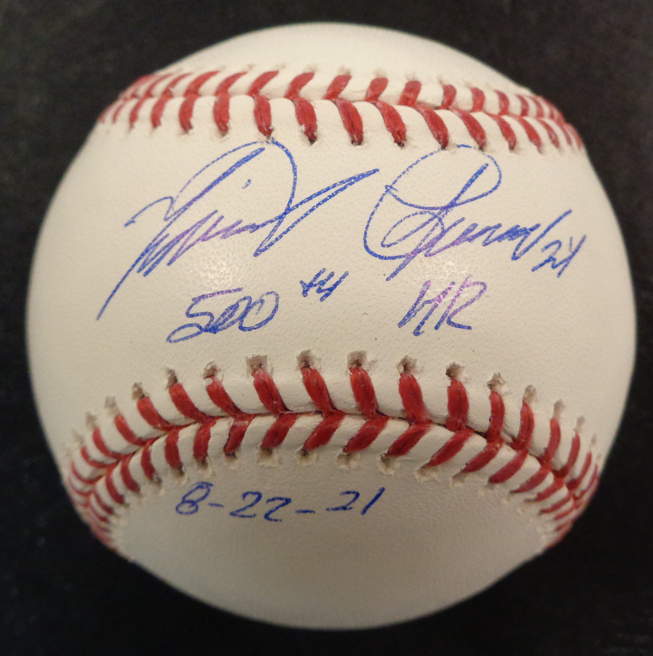 Miguel Cabrera Autographed Baseball - "500th HR 8-22-21" Inscription -  Detroit City Sports