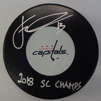 Jakub Vrana Autographed Washington Capitals Souvenir Puck w/ "2008 SC Champs"
