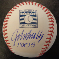 John Smoltz Autographed Official Major League HOF Logo Baseball w/ "HOF 15"