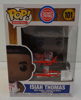 Isiah Thomas Autographed Detroit Pistons Funko Pop Figurine - Red