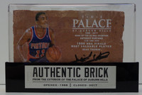 Isiah Thomas Autographed Palace of Auburn Hills Brick with Case - Action