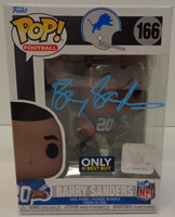 Barry Sanders Autographed Detroit Lions Funko Pop Figurine