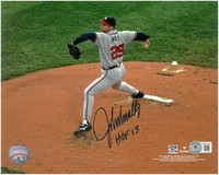 John Smoltz Autographed Atlanta Braves 8x10 Photo #3 w/ "HOF 15"