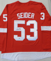 Moritz Seider Autographed Detroit Red Wings Home Fanatics Jersey