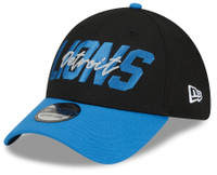 Detroit Lions New Era 2022 NFL Draft 39THIRTY Flex Hat - Black/Blue