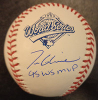 Tom Glavine Autographed Official 1995 World Series Logo Major League Baseball w/ "95 WS MVP"