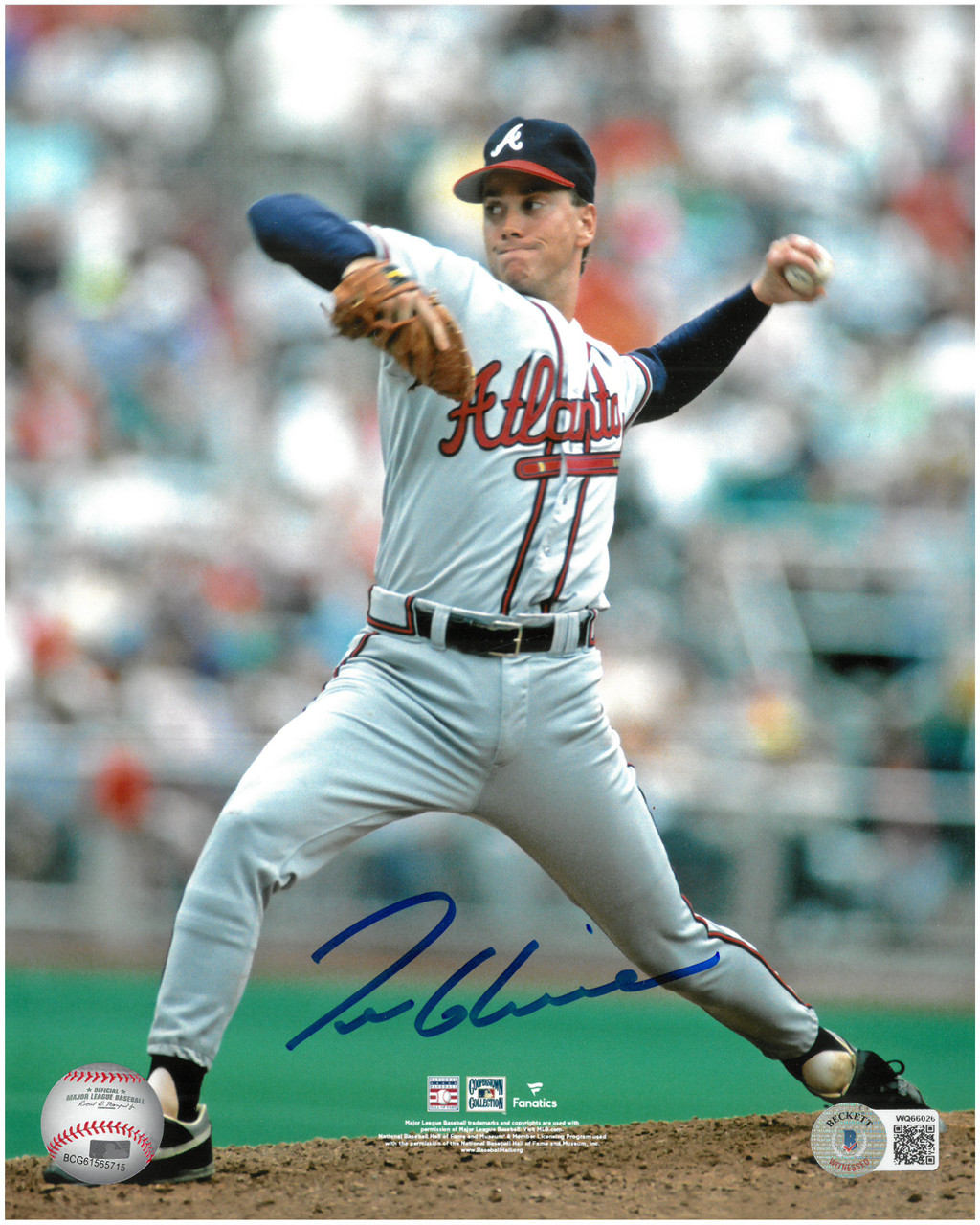 Tom Glavine Autographed Atlanta Braves 8x10 Photo #2 - Detroit