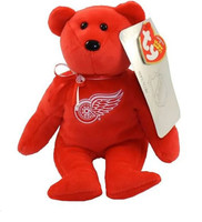Detroit Red Wings Ty Beanie Baby - NHL Hockey Bear - 8 inch