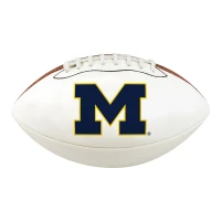 Aidan Hutchinson Autographed Michigan Wolverines White Panel Football (Pre-Order)