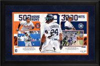 Miguel Cabrera Detroit Tigers Fanatics Authentic Framed 10"x18" 3000th Hit and 500th Home Run Pano
