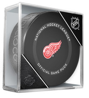 Grind Line Autographed Red Wings Game Puck - Maltby/Draper/McCarty/Kocur  (Pre-Order)