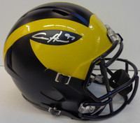 Aidan Hutchinson Autographed University of Michigan Full Size Replica Speed Helmet