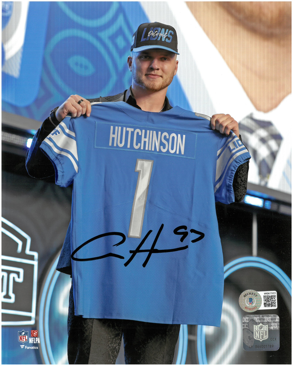 Aidan Hutchinson Autographed Detroit Lions 8x10 Photo Detroit City Sports