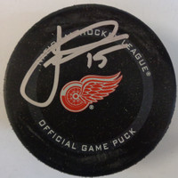 Jakub Vrana Autographed Detroit Red Wings Game Puck