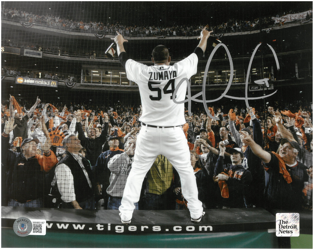 Joel Zumaya Autographed Detroit Tigers 8x10 Photo #1