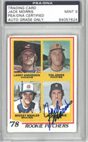 Jack Morris Autographed 1978 Topps Rookie Card